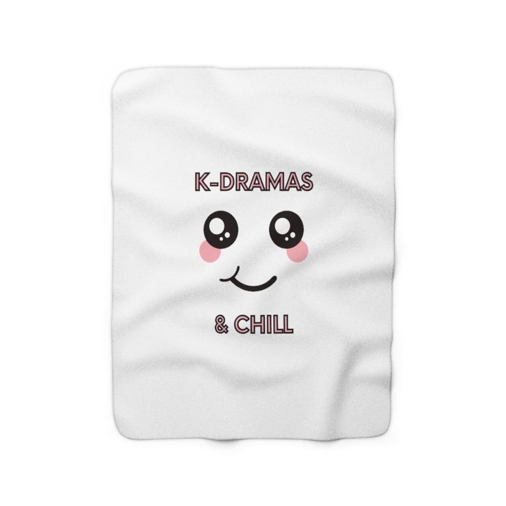 K-Drama Sherpa Fleece Blanket in White