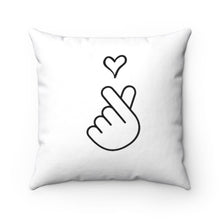 Load image into Gallery viewer, K-Drama Finger Heart Pillow in White
